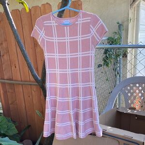 Universal Thread Pink and White Plaid Mini Dress